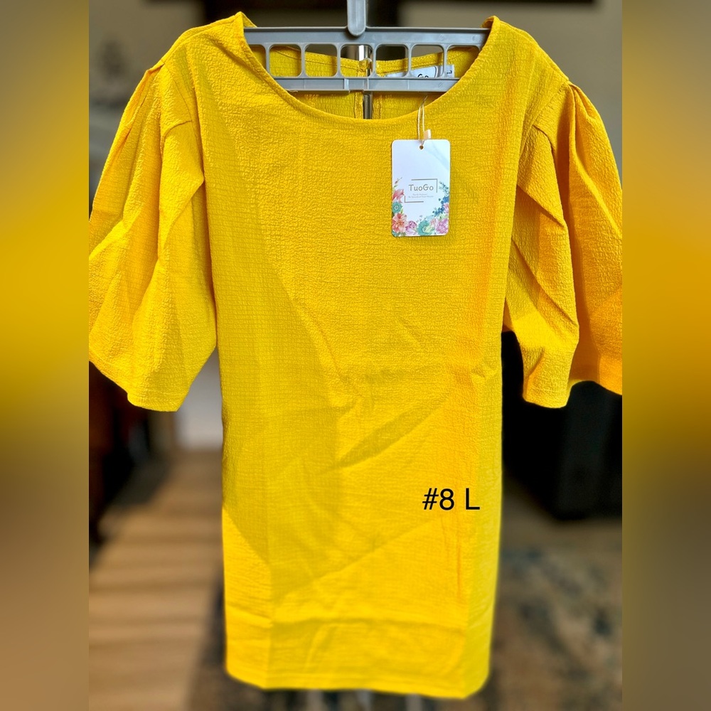Yellow size L blouse, new with tags.